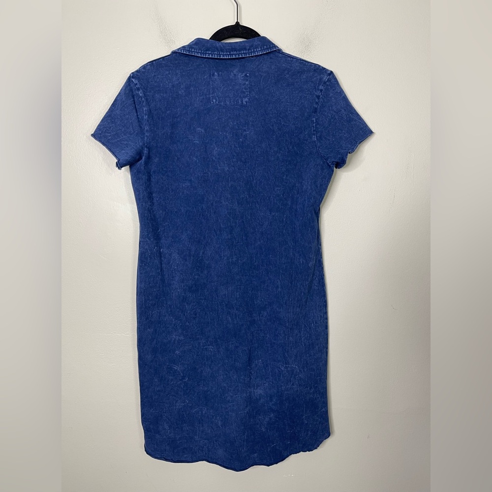 Frank & Eileen Lauren Polo Mini Shirt Dress S In Mineral Navy Worn Once Denim - Picture 10 of 13